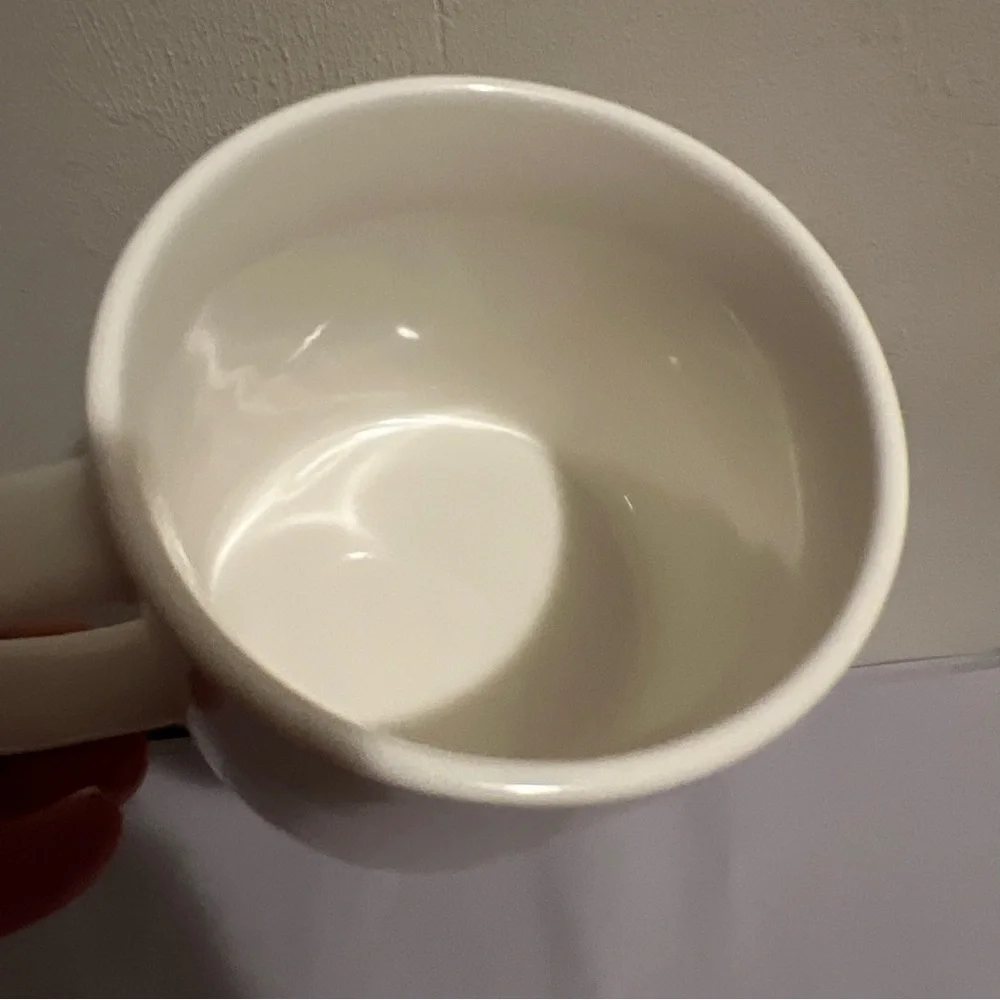 WILLIAMS SONOMA CA Initial Mug Letter G Monogram Coffee Tea Cup White Gold 16 Oz